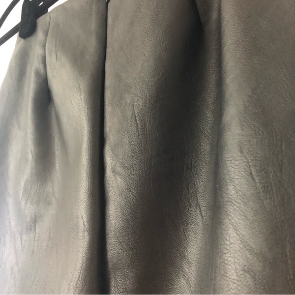 NWOT Faux-leather Mini Skirt with Slit - Picture 3 of 5
